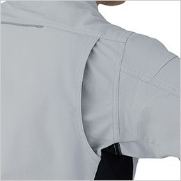 コーコス AE-4058 [春夏用]エコ・ストレッチ 長袖シャツ[男女兼用] アクションプリーツ(メッシュ)
