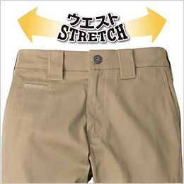 コーコス D-2874 [通年]Dickies T/Cストレッチ オールドスタイル ストレートパンツ[男女兼用] ストレッチ