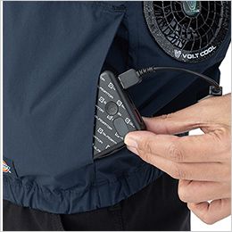 コーコス D-299 [春夏用]Dickies ボルトクール 日傘遮熱® ベスト(ペルチェ ネックホルダー付)[男女兼用] ポケットでリモコン・バッテリーが操作可能 (コードホール付)
