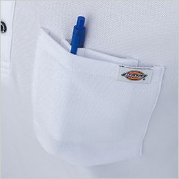 コーコス D-6118 [春夏用]Dickies T/C 鬼鹿の子 長袖ポロ[男女兼用] 左胸内側ぺン差しポケット&底マチ付

