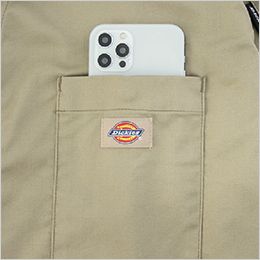 コーコス D-676 [通年]Dickies T/Cストレッチ つなぎ[男女兼用] スクエアポケット