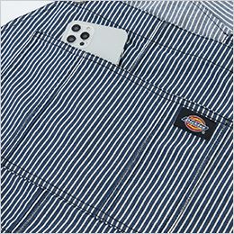 コーコス D-719 [通年]Dickies ストレッチヒッコリー オーバーオール つなぎ[男女兼用] フロントマルチポケット