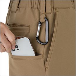 コーコス D-7573 [通年]Dickies 4WAYストレッチ テーパード パンツ[男女兼用] マルチポケット・右脇カラビナループ(カラビナはイメージです)