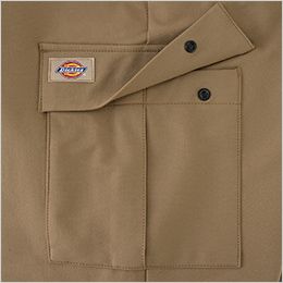 コーコス D-7575 [通年]Dickies 4WAYストレッチ テーパード カーゴパンツ[男女兼用] ミリタリー仕様のカーゴポケット