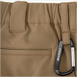 コーコス D-7575 [通年]Dickies 4WAYストレッチ テーパード カーゴパンツ[男女兼用] 伝統的な丈夫で太めの3cmループ・右脇カラビナループ(カラビナはイメージです)