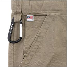 コーコス D-766 [通年]Dickies T/Cストレッチ つなぎ[男女兼用] カラビナループ付(カラビナはイメージです)・コインポケット付・アメリカンネーム付