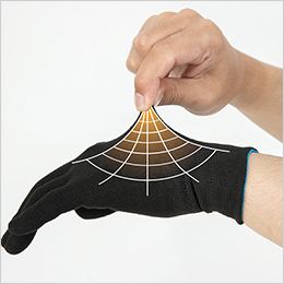 コーコス G-201 [通年]ニオイクリア 消臭インナー手袋(5双組) 4WAYストレッチ。
柔らかいナイロンと高伸性ポリウレタン
