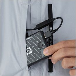 コーコス G-4030 [春夏用]ボルトクール 日傘遮熱 半袖ブルゾン(ペルチェ ネックホルダー付)[男女兼用] ポケットでバッテリー・リモコンが操作可能