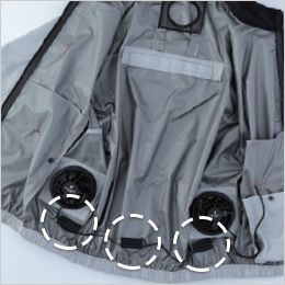 コーコス G-4030 [春夏用]ボルトクール 日傘遮熱 半袖ブルゾン(ペルチェ ネックホルダー付)[男女兼用] コードストッパー（マジックテープ留め）