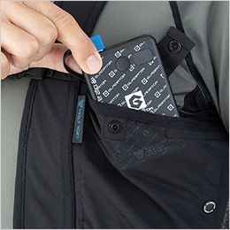 コーコス GI-469 [春夏用]アイスメッシュベスト 保冷剤150g用 6ポケット＆ペルチェ穴[男女兼用] 脇ポケットにバッテリー収納