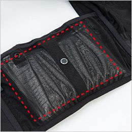 コーコス GI-469 [春夏用]アイスメッシュベスト 保冷剤150g用 6ポケット＆ペルチェ穴[男女兼用] 脇中央のボタンを外せば大型の保冷剤も入る