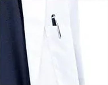 1532PO Folk メンズ診察衣シングル 半袖(男性用) ペン挿し＋胸ポケット