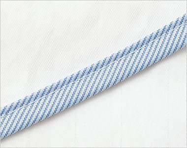 1543SY FLab Folk メンズコート 爽やかなサックスブルーのストライプ生地でしっかりとパイピング