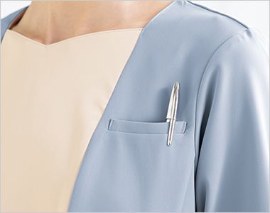 3021SC Folk [通年]ナースワンピース[女性用][ストレッチ/吸汗速乾/防透性] ペンを挿したり名札を付けられる左胸ポケット