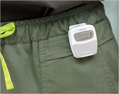 5019SC Folk×Dickies ストレートパンツ(男女兼用) クリップonタイマーポケット
タイマーなどを付けるのに適したポケット
仕切り付きなので複数付けることもできます