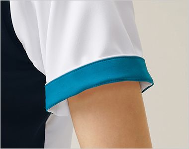 FOLK 7120SC ジップスクラブ[男女兼用] 日勤・夜勤の区別も出来る折り返して着られる袖デザイン
