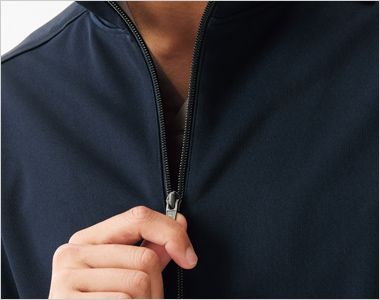 FOLK 9008SC Folk×Dickies ニットブルゾン[男女兼用] ファスナーは洗濯性を考慮した、金属風のポリエステル製コイルファスナーを使用しています。腐食の心配が少ないファスナーです。