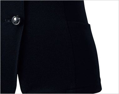FB71257 nuovo(ヌーヴォ) [春夏用]オーバーブラウス 無地×チェック 右ポケット内側に印鑑がスッキリ収まるミニポケット付き。