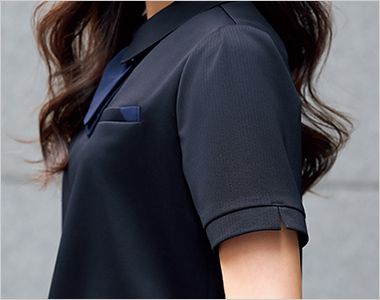 nuovo(ヌーヴォ) FB71505 [春夏用]ポロシャツ[ニット/ヘリンボーン柄] 腕をすっきり見せる袖口