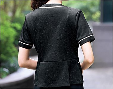 nuovo(ヌーヴォ) FB71515 [春夏用]オーバーブラウス[ニット/ツイード風] 背中の切り替えが腰高効果を演出