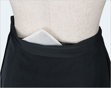 FS45791 nuovo(ヌーヴォ) ソフトプリーツスカート(バックアップカイロポケ付き) ストレッチ 