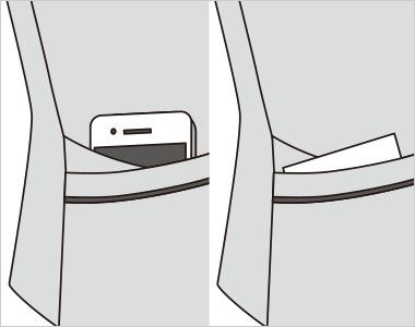 FV36298 nuovo(ヌーヴォ) [通年]ベスト[ストレッチ] 小分け収納に便利な二重ポケット