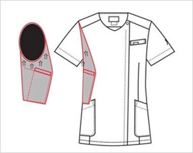 HI708 ワコール レディスジップスクラブ(五分袖)[女性用] 重量拡散ポケット
重みを分散する独自の設計で、肩こりを防ぎます