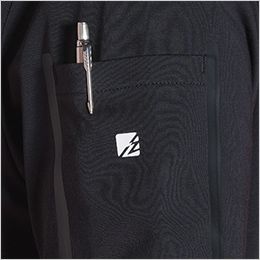 接触冷感ダブルフェイスCVC半袖クルーネックシャツ スタイルにもこだわったペンポケット