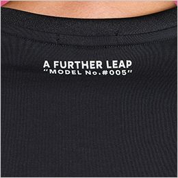 接触冷感ダブルフェイスCVC半袖クルーネックシャツ 首後ろにワンポイントプリント