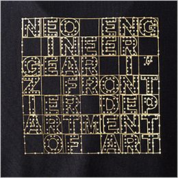 アイズフロンティア 009 [春夏用]接触冷感クルーネックTシャツ[男性用] オリジナリティ溢れるプリントデザイン（画像は80.グリッターブラック）