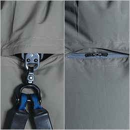 アイズフロンティア 10225 [春夏用]フルハーネス対応・ユーロテイストA.S.半袖ジャケット[男性用] ファスナー付きハーネス取り出し口