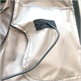 アイズフロンティア 10245S [春夏用][4つ穴]A.S.S.半袖ワークジャケット[男性用] コードホール対応（バッテリーを左胸に入れた状態でケーブル接続可能）
