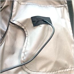 アイズフロンティア 10265S [春夏用][4つ穴]A.S.S.半袖ワークジャケット[男性用] コードホール対応（バッテリーを左胸に入れた状態でケーブル接続可能）