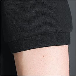 ダブルフェイスストレッチ半袖ポロシャツ 袖リブ仕様