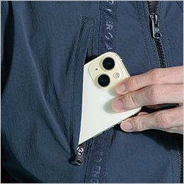 アイズフロンティア 3130 [春夏用]ウィローリップストレッチワークジャケット[男性用] 右側ファスナー付ポケット