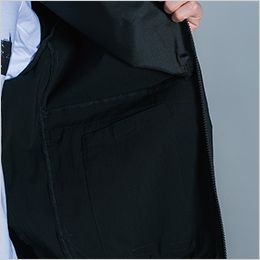 コットンナイロンストレッチ ワークジャケット 左脇内ポケット
