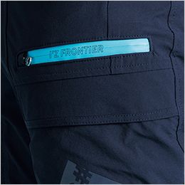エアーダクトA.D.ストレッチハーフパンツ 左側ファスナー付きダブルカーゴポケット
