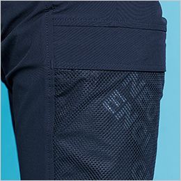 エアーダクトA.D.ストレッチハーフパンツ 右側メッシュカーゴポケット
