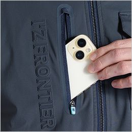 アイズフロンティア 3300 [春夏用]フリークウェンシーストレッチワークジャケット[男性用] スマホも収納可能な右胸縦型ファスナーポケット