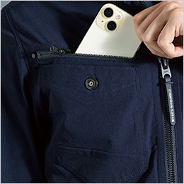 アイズフロンティア 3710 [春夏用]ストレッチナイロンワークジャケット[男性用] スマホが入るファスナー付き右胸ポケット