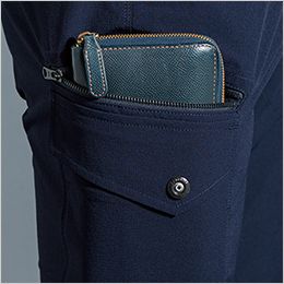 アイズフロンティア 3712 [春夏用]ストレッチナイロンカーゴパンツ[男性用] 長財布が入る2重構造のファスナー付きカーゴポケット