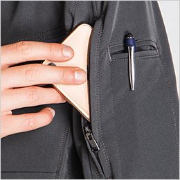 3790 アイズフロンティア 2WAYストレッチワークジャケット スマホが入るペン差し付き左袖ポケット