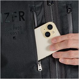 アイズフロンティア 5210 [秋冬用]フィネストフィールストレッチワークジャケット[男性用] スマホが入るロゴ入りファスナー胸ボケット