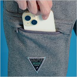 アイズフロンティア 5343J [秋冬用]ヘビージャージージョガーパンツ[男性用] スマホが入るファスナー付きのカーゴポケット