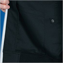 スタジャンテイストナイロンストレッチワークジャケット 右脇内ポケット