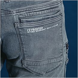 アイズフロンティア 7312 [秋冬用]3Dストレッチデニムカーゴパンツ[男性用] オリジナルロゴ入り右側バックポケット