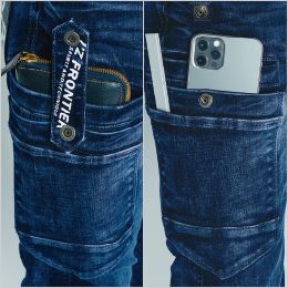 アイズフロンティア 7352 [秋冬用]ハイパワーストレッチデニム3Dカーゴパンツ[男性用] 長財布やスマホ、小物が入る右側マルチカーゴポケット