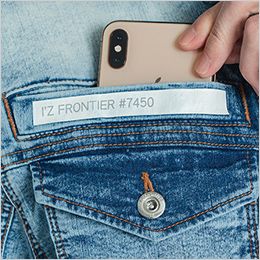接触冷感ストレッチデニムワークジャケット スマホが入る右胸ダブルポケット