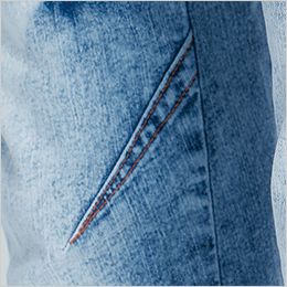 接触冷感ストレッチデニムカーゴパンツ 3Dカッティングによる抜群の動きやすさ