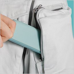 アイズフロンティア 7850 [秋冬用]3Dストレッチコットンワークジャケット[男性用] 横から小物が入る左袖ポケット